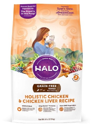 Halo Holistic Grain Free Natural Dry Cat Food for Kittens
