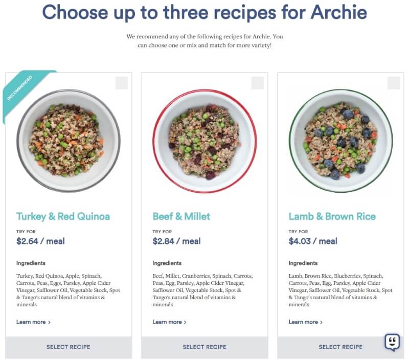 SpotTango recipes