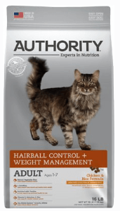 Authority Hairball Control & Weight Management Chicken & Rice Adult Dry Food