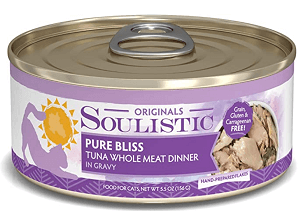Soulistic Originals Pure Bliss Tuna Whole Meat Dinner in Gravy Canned Cat Food