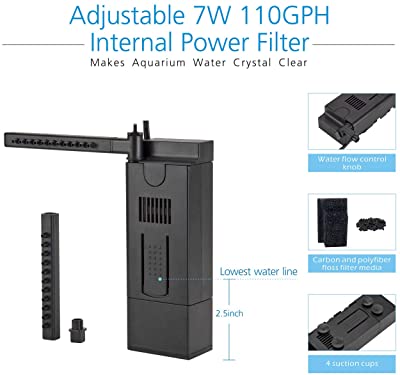 Hygger Horizon 8 Gallon LED Glass Aquarium Kit