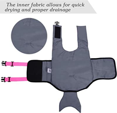 ASENKU Dog Life Jacket Ripstop Pet Floatation Vest Saver Swimsuit