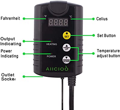 Aiicioo Digital Thermostat Reptile Heating Pad