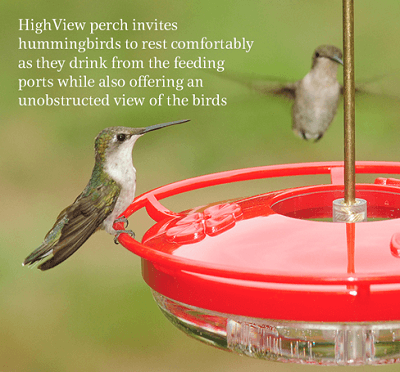 Aspects HummZinger HighView 12 Oz Hanging Hummingbird Feeder