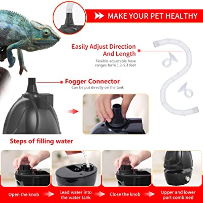 BETAZOOER Reptile Humidifier Mister Fogger with Extension Tube/Hose