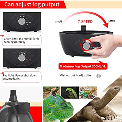 BETAZOOER Reptile Humidifier Mister Fogger with Extension Tube/Hose