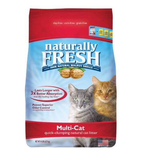 Naturally Fresh Multi-Cat Unscented Clumping Walnut Cat Litter