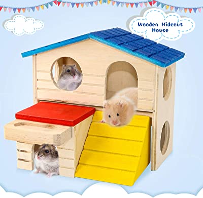 BWOGUE Pet Small Animal Hideout Hamster House