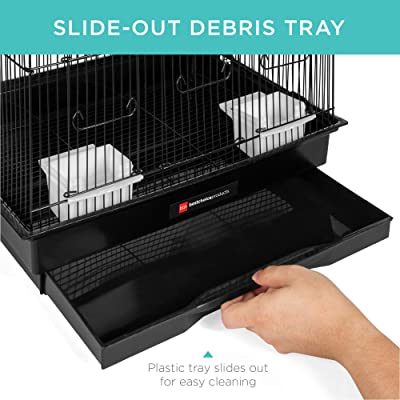 Best Choice Products Indoor Outdoor Iron Birdcage w/ Removable Tray