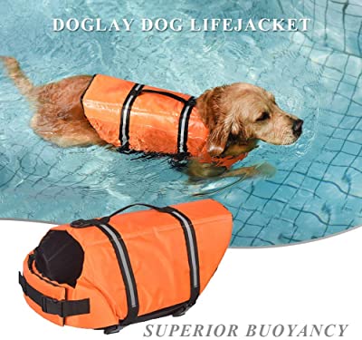 Doglay Dog Life Jacket with Reflective Stripes