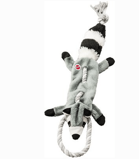 Ethical Pet Mini Skinneeez Tugs Raccoon Stuffing-Free Squeaky Plush Dog Toy