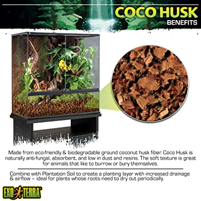Exo Terra Coco Husk Tropical Terrarium Reptile Substrate