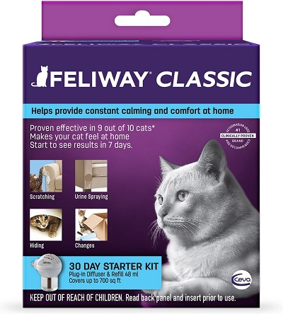 Feliway Classic 30 Day Starter Kit Calming Diffuser for Cats