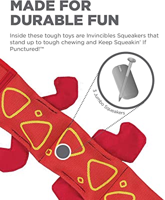 Fire Hose Dog Tug Toy with Squeakers