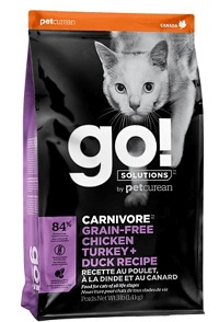 Go! Solutions Carnivore Grain-Free Chicken, Turkey + Duck Recipe Dry Cat Food