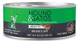 Hound & Gatos Wet Cat Food, 98% Duck & Liver