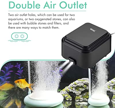Hygger Quiet High Output Aquarium Air Pump