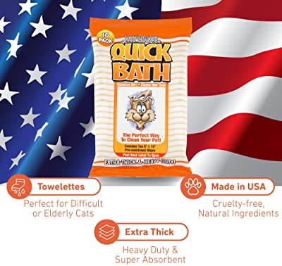 International Veterinary Sciences IVS Quick Bath Cat Towelettes