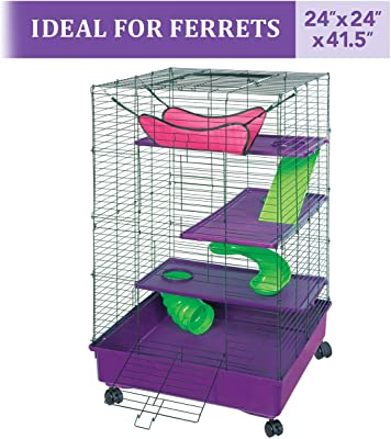 Kaytee 2x2 Multi-Level Habitat with Removable Casters Small Animal Habitat