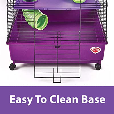 Kaytee 2x2 Multi-Level Habitat with Removable Casters Small Animal Habitat