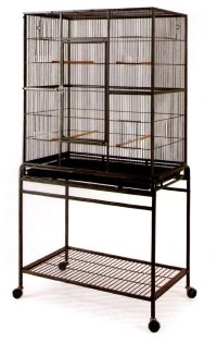 Mcage Large Wrought Iron Flight Cage with Removable Stand
