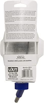 Lixit Chew Proof Glass Bird & Small Animal Water Bottle