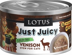 Lotus Just Juicy Venison Stew Grain-Free Canned Cat Food