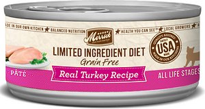 Merrick Limited Ingredient Diet Grain-Free Real Turkey Pate Recipe Canned Cat Food