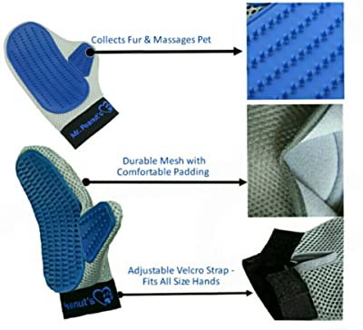 Mr. Peanut's Right-Handed Grooming Glove Pet Brush