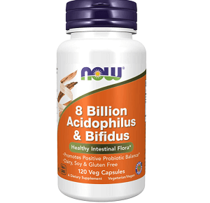 NOW Supplements, 8 Billion Acidophilus & Bifidus 120 Veg Capsules