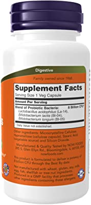NOW Supplements, 8 Billion Acidophilus & Bifidus 120 Veg Capsules