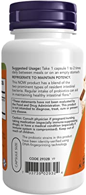 NOW Supplements, 8 Billion Acidophilus & Bifidus 120 Veg Capsules