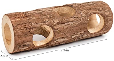 Niteangel Natural Wooden Hamster and Mouse Tunnel Tube