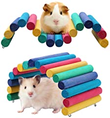 PIVBY Wooden Hamster Ladder Bridge Small Animal Chew Toy