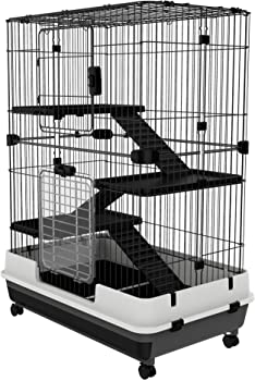PawHut 32”L 4-Level Indoor Small Animal Rabbit Cage