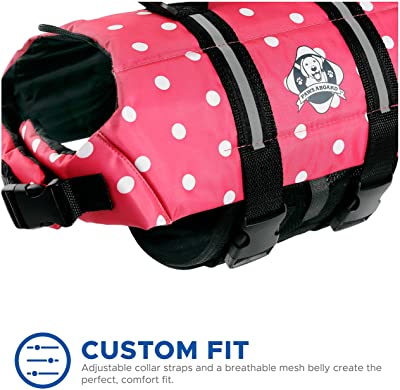 Paws Aboard Dog Life Jacket, Neoprene Dog Life Vest for Swimming and Boating