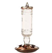 Perky-Pet Antique Bottle 10-Ounce Glass Hummingbird Feeder