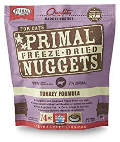 Primal Turkey Formula Nuggets Grain-Free Raw Freeze-Dried Cat Food