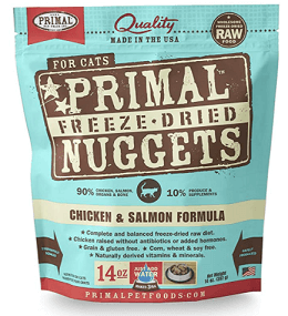 Primal Chicken & Salmon Formula Nuggets Grain-Free Raw Freeze-Dried Cat Food