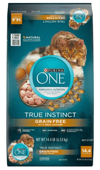 Purina ONE True Instinct Natural Real Chicken Plus Vitamins & Minerals High Protein Grain-Free Dry Cat Food