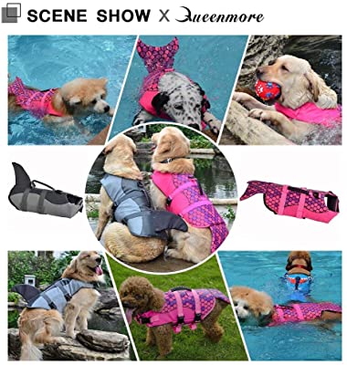 Queenmore Dog Life Jacket Ripstop Dog Safety Vest