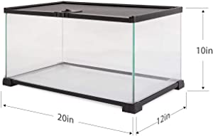 REPTI ZOO 10 Gallon Reptile Tank Glass Natural Cages