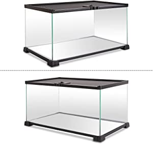 REPTI ZOO 10 Gallon Reptile Tank Glass Natural Cages