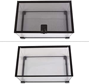 REPTI ZOO 10 Gallon Reptile Tank Glass Natural Cages