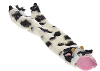 Ethical Pet Skinneeez Crinklers Cow Stuffing-Free Squeaky Plush Dog Toy
