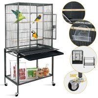 Super Deal Wrought Iron Bird Cage with Stand