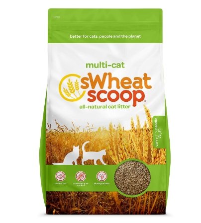 sWheat Scoop Multi-Cat Unscented Clumping Wheat Cat Litter