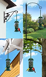 Squirrel Buster Standard Squirrel-proof Bird Feeder w/4 Metal Perches