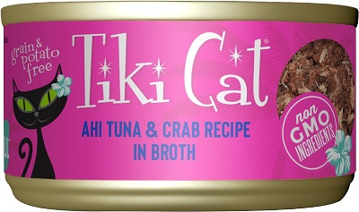Tiki Cat Hana Grill Ahi Tuna with Crab in Tuna Consomme Grain-Free Canned Cat Food