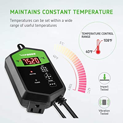 VIVOSUN Digital Heat Mat Thermostat Temperature Controller
